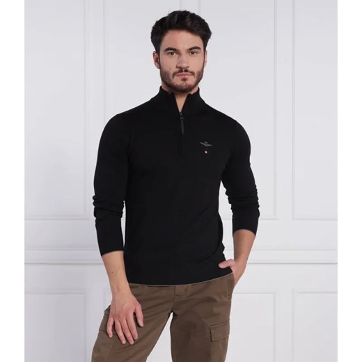 Aeronautica Militare Wełniany sweter | Regular Fit ze sklepu Gomez Fashion Store w kategorii Swetry męskie - zdjęcie 184973051