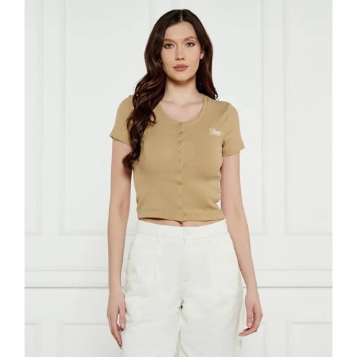 Guess Jeans Bluzka SNAP EMBRO | Cropped Fit ze sklepu Gomez Fashion Store w kategorii Bluzki damskie - zdjęcie 184973114