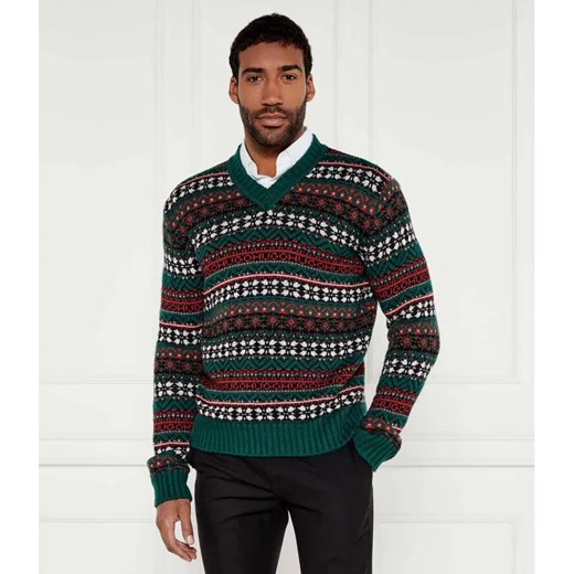 HUGO Wełniany sweter Sissoh | Regular Fit ze sklepu Gomez Fashion Store w kategorii Swetry męskie - zdjęcie 184973291