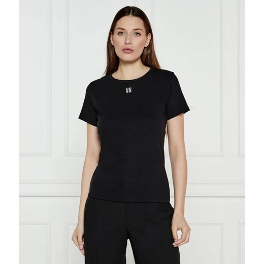 HUGO T-shirt Deloris | Regular Fit ze sklepu Gomez Fashion Store w kategorii Bluzki damskie - zdjęcie 184973501