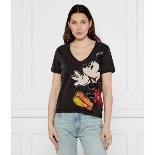 Desigual T-shirt MICKEY MOUSE JOKER | DESIGUAL X DISNEY | Regular Fit ze sklepu Gomez Fashion Store w kategorii Bluzki damskie - zdjęcie 184973700