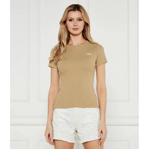 Guess Jeans T-shirt EMBRO | Slim Fit ze sklepu Gomez Fashion Store w kategorii Bluzki damskie - zdjęcie 184973892