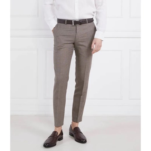 Oscar Jacobson Wełniane spodnie Denz | Slim Fit ze sklepu Gomez Fashion Store w kategorii Spodnie męskie - zdjęcie 184973992