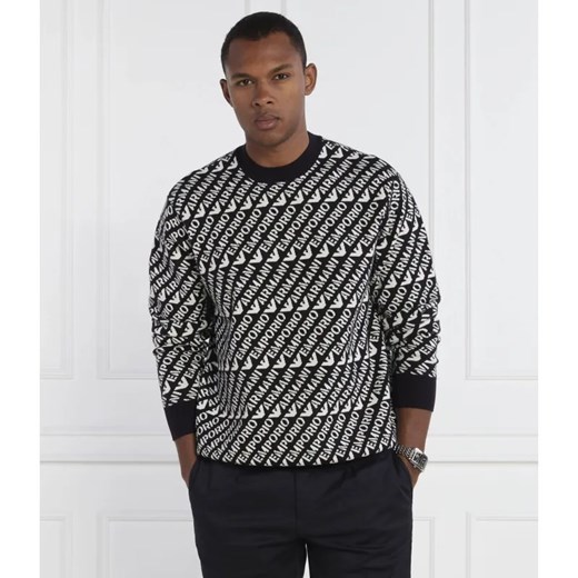 Emporio Armani Sweter PULLOVER | Regular Fit | z dodatkiem wełny ze sklepu Gomez Fashion Store w kategorii Swetry męskie - zdjęcie 184974701