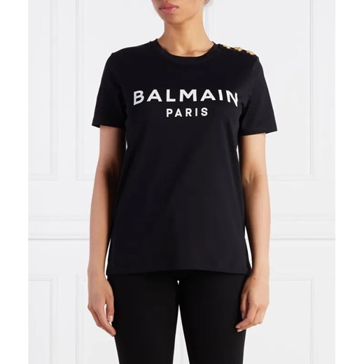 Balmain T-shirt PRINTED | Regular Fit ze sklepu Gomez Fashion Store w kategorii Bluzki damskie - zdjęcie 184974980