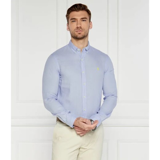 POLO RALPH LAUREN Lniana koszula | Slim Fit ze sklepu Gomez Fashion Store w kategorii Koszule męskie - zdjęcie 184975453