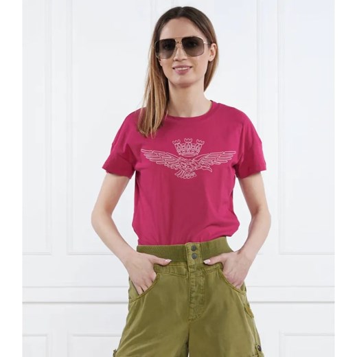 Aeronautica Militare T-shirt | Slim Fit ze sklepu Gomez Fashion Store w kategorii Bluzki damskie - zdjęcie 184975534