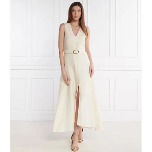 TWINSET Sukienka z paskiem | z dodatkiem lnu ze sklepu Gomez Fashion Store w kategorii Sukienki - zdjęcie 184975673