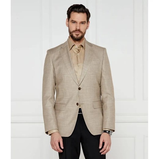 BOSS BLACK Wełniana marynarka H-Hutson-251 | Slim Fit | z dodatkiem lnu ze sklepu Gomez Fashion Store w kategorii Marynarki męskie - zdjęcie 184975712