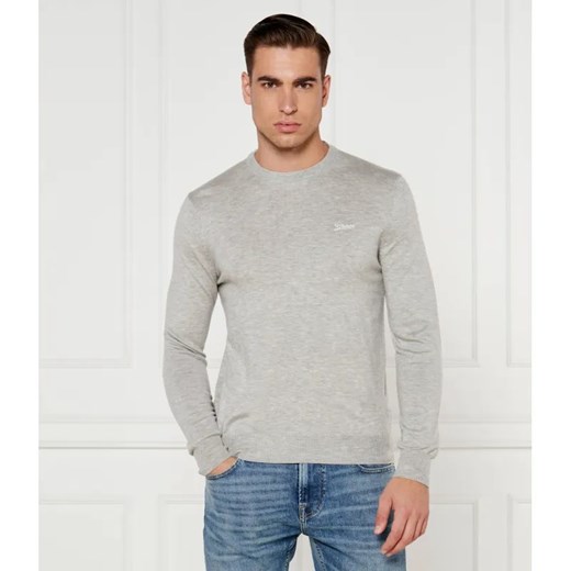GUESS Sweter DANIEL | Regular Fit | z dodatkiem jedwabiu ze sklepu Gomez Fashion Store w kategorii Swetry męskie - zdjęcie 184975720