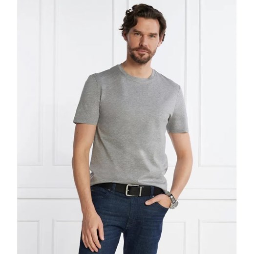 BOSS BLACK T-shirt Tessler | mercerised | Slim Fit ze sklepu Gomez Fashion Store w kategorii T-shirty męskie - zdjęcie 184976034