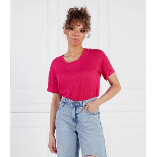 Samsøe Samsøe Lniany t-shirt ze sklepu Gomez Fashion Store w kategorii Bluzki damskie - zdjęcie 184976283