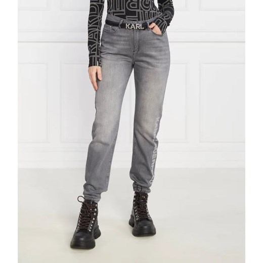 Karl Lagerfeld Jeansy rhinestone logo jeans | Straight fit ze sklepu Gomez Fashion Store w kategorii Jeansy damskie - zdjęcie 184976391