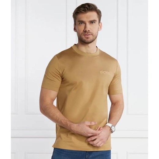 BOSS BLACK T-shirt Tiburt | Regular Fit | mercerised ze sklepu Gomez Fashion Store w kategorii T-shirty męskie - zdjęcie 184976532
