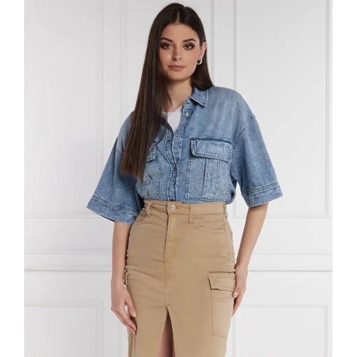 DONDUP - made in Italy Jeansowa koszula | Oversize fit ze sklepu Gomez Fashion Store w kategorii Koszule damskie - zdjęcie 184976613