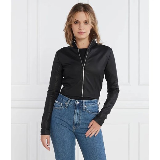 Calvin Klein Jeans Bluza COATED MILANO | Regular Fit ze sklepu Gomez Fashion Store w kategorii Bluzy damskie - zdjęcie 184976651