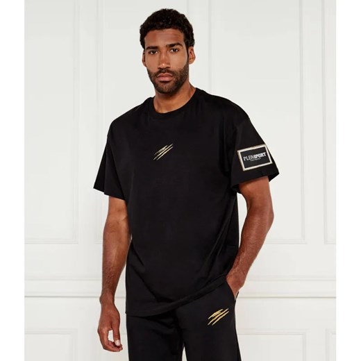 Plein Sport T-shirt SS Label | Loose fit ze sklepu Gomez Fashion Store w kategorii T-shirty męskie - zdjęcie 184976664