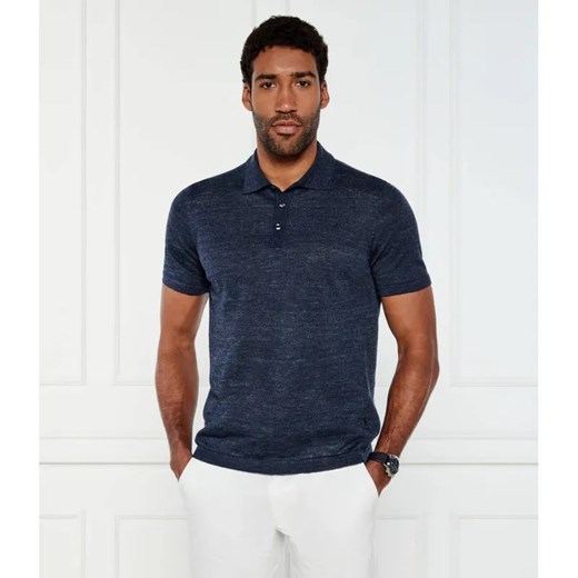 Sand Copenhagen Lniane polo Rico | Regular Fit ze sklepu Gomez Fashion Store w kategorii T-shirty męskie - zdjęcie 184976763