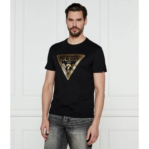 GUESS T-shirt CHAIN TRI LOG | Regular Fit ze sklepu Gomez Fashion Store w kategorii T-shirty męskie - zdjęcie 184976843