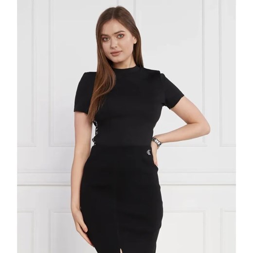 Calvin Klein Jeans T-shirt | Slim Fit ze sklepu Gomez Fashion Store w kategorii Bluzki damskie - zdjęcie 184976970