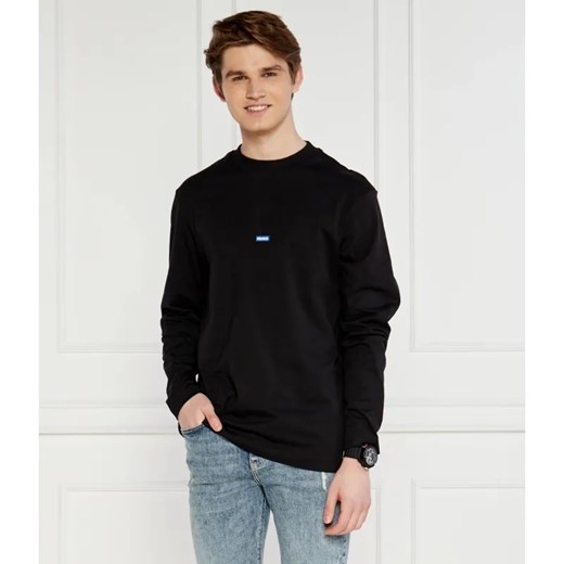 Hugo Blue Longsleeve Nilongti | Regular Fit ze sklepu Gomez Fashion Store w kategorii T-shirty męskie - zdjęcie 184977504