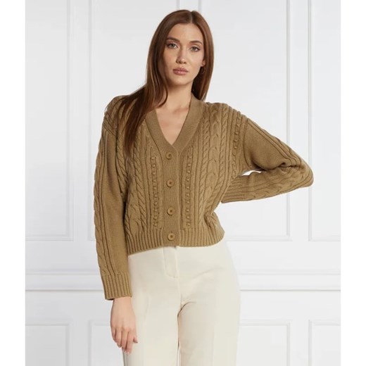 MM Wełniany kardigan | Regular Fit ze sklepu Gomez Fashion Store w kategorii Swetry damskie - zdjęcie 184977633