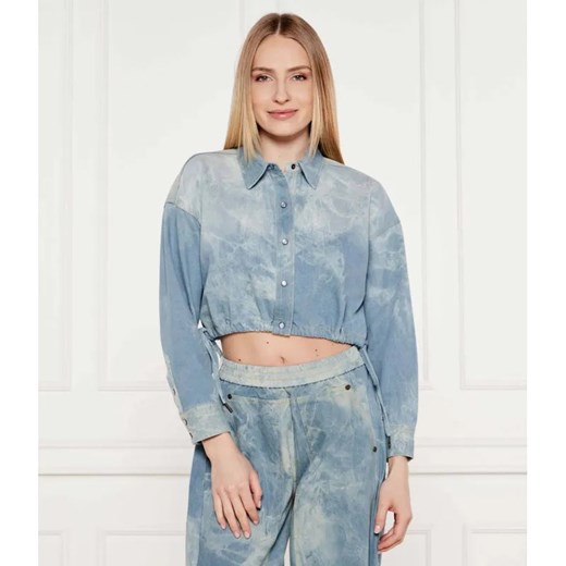 One Teaspoon Jeansowa koszula BUBBLE | Cropped Fit ze sklepu Gomez Fashion Store w kategorii Koszule damskie - zdjęcie 184978311