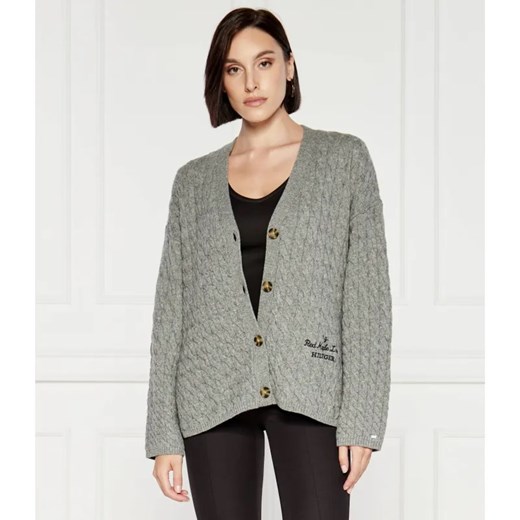 Tommy Hilfiger Wełniany kardigan | Regular Fit ze sklepu Gomez Fashion Store w kategorii Swetry damskie - zdjęcie 184978862