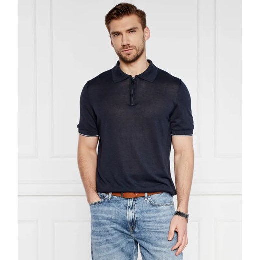 BOSS BLACK Lniane polo trieste | Regular Fit ze sklepu Gomez Fashion Store w kategorii T-shirty męskie - zdjęcie 184978863