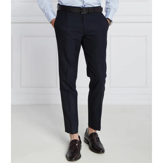 Oscar Jacobson Wełniane spodnie Denz | Slim Fit ze sklepu Gomez Fashion Store w kategorii Spodnie męskie - zdjęcie 184979160