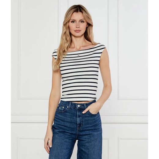 Tommy Jeans Top | Slim Fit ze sklepu Gomez Fashion Store w kategorii Bluzki damskie - zdjęcie 184979331