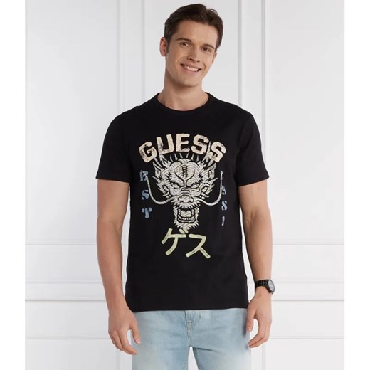 GUESS T-shirt DRAGON | Regular Fit ze sklepu Gomez Fashion Store w kategorii T-shirty męskie - zdjęcie 184979433