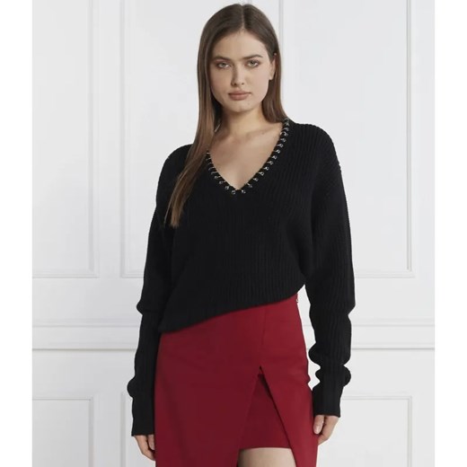Patrizia Pepe Wełniany sweter | Loose fit ze sklepu Gomez Fashion Store w kategorii Swetry damskie - zdjęcie 184979854