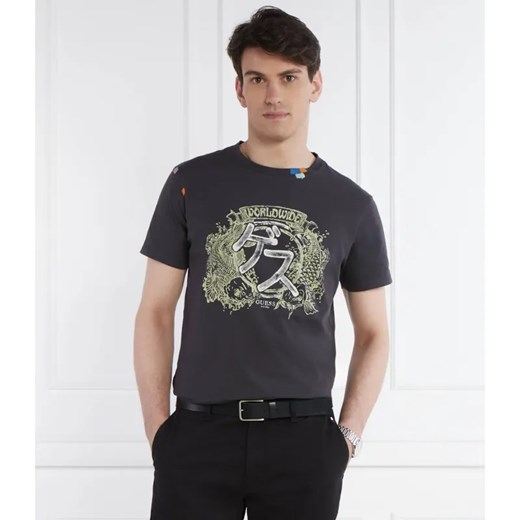 GUESS T-shirt JAPANESE IDEOG | Regular Fit ze sklepu Gomez Fashion Store w kategorii T-shirty męskie - zdjęcie 184980031
