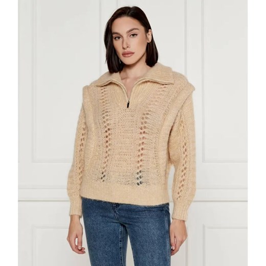 Ba&sh Wełniany sweter | Oversize fit | basic mesh ze sklepu Gomez Fashion Store w kategorii Swetry damskie - zdjęcie 184980110