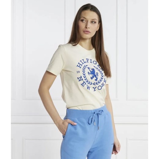 Tommy Hilfiger T-shirt REG CREST C-NK TEE SS | Regular Fit ze sklepu Gomez Fashion Store w kategorii Bluzki damskie - zdjęcie 184980181