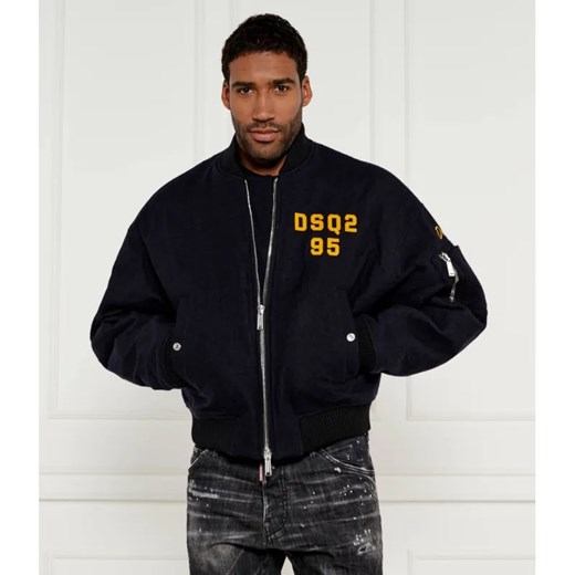 Dsquared2 Wełniana kurtka bomber | Regular Fit ze sklepu Gomez Fashion Store w kategorii Kurtki męskie - zdjęcie 184980224