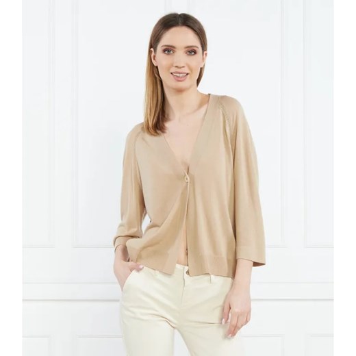 Marc Cain Kardigan | Regular Fit | z dodatkiem jedwabiu ze sklepu Gomez Fashion Store w kategorii Swetry damskie - zdjęcie 184980380