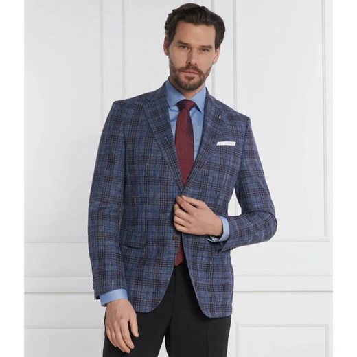 BOSS BLACK Wełniana marynarka H-Hutson-233 | Slim Fit | z dodatkiem lnu ze sklepu Gomez Fashion Store w kategorii Marynarki męskie - zdjęcie 184980802
