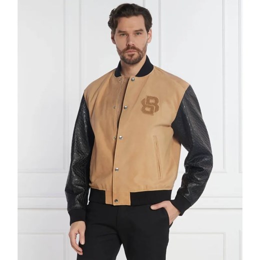 BOSS BLACK Skórzana kurtka bomber Moniro | Regular Fit ze sklepu Gomez Fashion Store w kategorii Kurtki męskie - zdjęcie 184980810