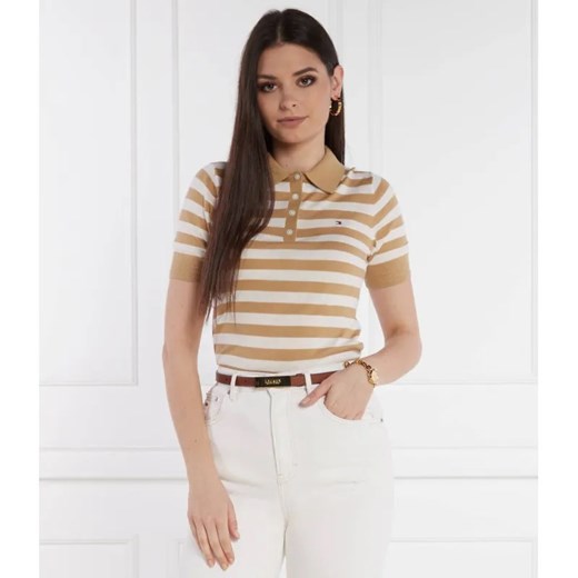 Tommy Hilfiger Polo BUTTON | Regular Fit ze sklepu Gomez Fashion Store w kategorii Bluzki damskie - zdjęcie 184980961