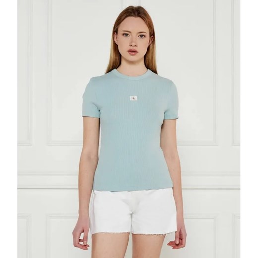 Calvin Klein Jeans T-shirt | Slim Fit ze sklepu Gomez Fashion Store w kategorii Bluzki damskie - zdjęcie 184981011