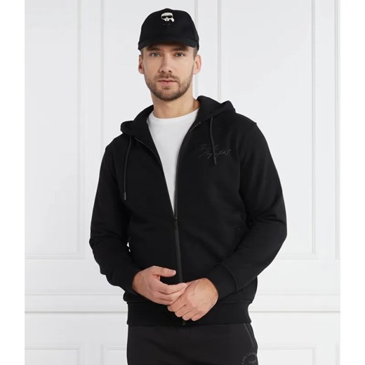 Karl Lagerfeld Bluza SWEAT HOODY JACKET | Regular Fit ze sklepu Gomez Fashion Store w kategorii Bluzy męskie - zdjęcie 184981132