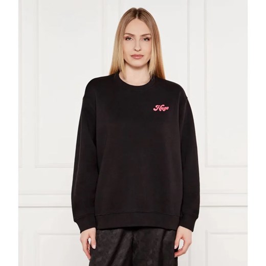 HUGO Bluza Classic Crew_4 | Loose fit frotté ze sklepu Gomez Fashion Store w kategorii Bluzy damskie - zdjęcie 184981291