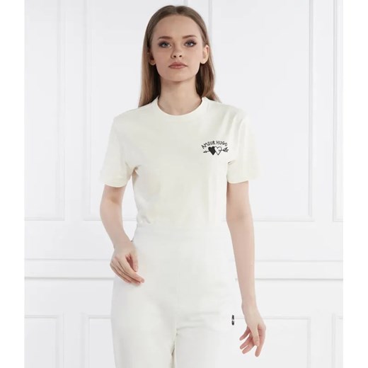 HUGO T-shirt Damacia | Regular Fit ze sklepu Gomez Fashion Store w kategorii Bluzki damskie - zdjęcie 184981323