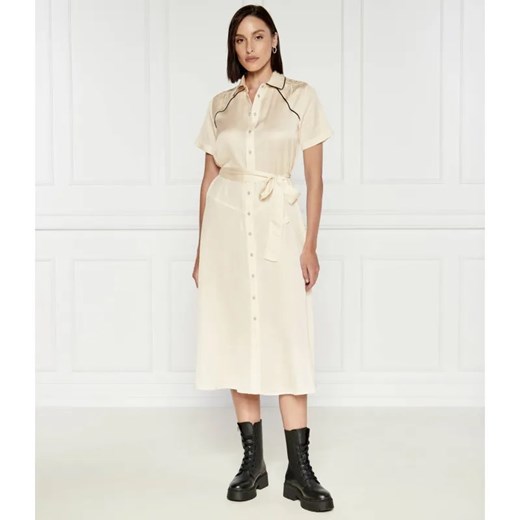 Pinko Satynowa sukienka z paskiem ze sklepu Gomez Fashion Store w kategorii Sukienki - zdjęcie 184981532