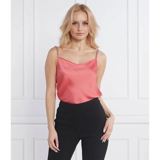 HUGO Satynowy top Cermila | Regular Fit ze sklepu Gomez Fashion Store w kategorii Bluzki damskie - zdjęcie 184981803