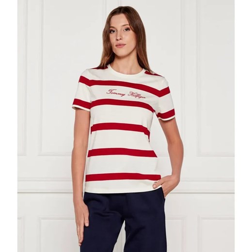 Tommy Hilfiger T-shirt | Regular Fit ze sklepu Gomez Fashion Store w kategorii Bluzki damskie - zdjęcie 184982164