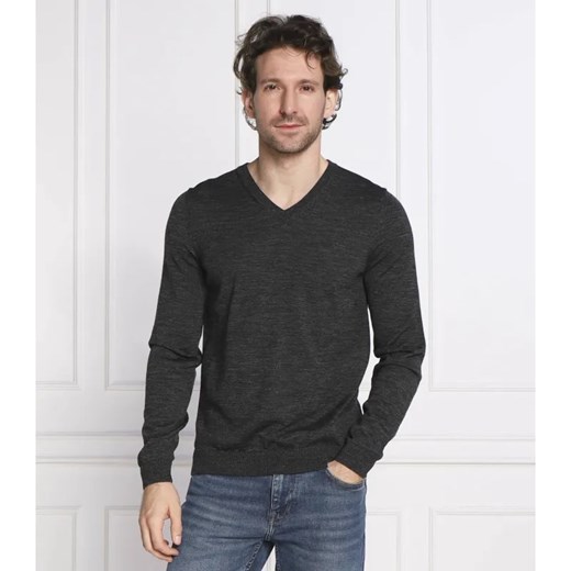 BOSS BLACK Wełniany sweter Melba-P | Slim Fit ze sklepu Gomez Fashion Store w kategorii Swetry męskie - zdjęcie 184982232