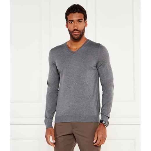 BOSS BLACK Wełniany sweter Melba-P | Slim Fit ze sklepu Gomez Fashion Store w kategorii Swetry męskie - zdjęcie 184982380